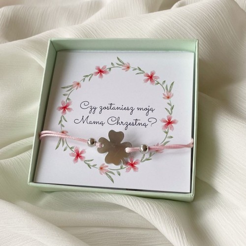 Prezent dla matki chrzestnej - bransoletka srebro