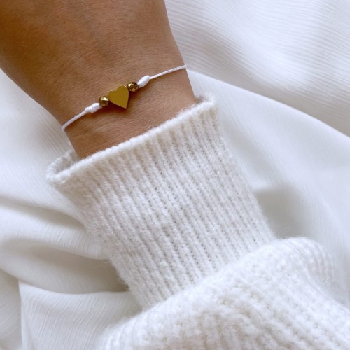 Bransoletka dla siostry z grawerem - serduszko