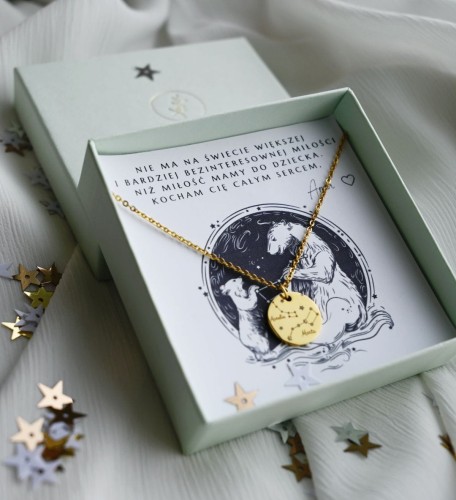 naszyjnik z małym i dużym wozem