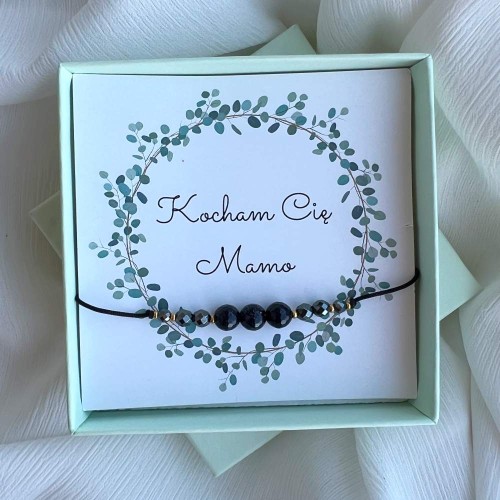 Bransoletka dla mamy z nocy kairu i hematytów.jpg