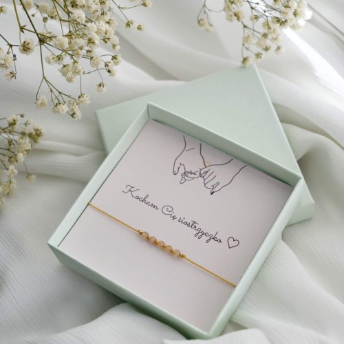 Bransoletka dla siostry z kamienia słonecznego