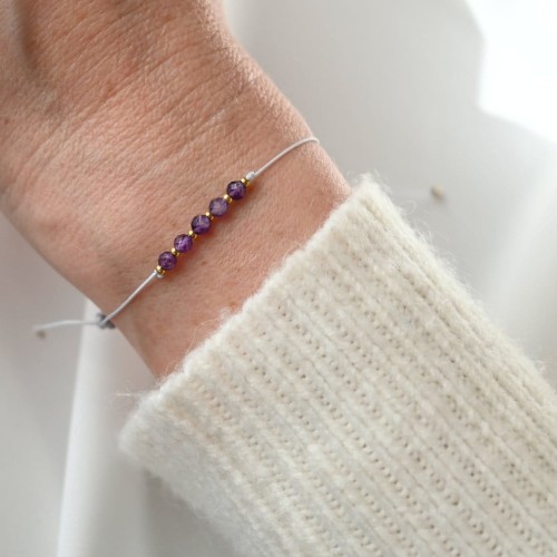 bransoletka dla mamy z ametystu