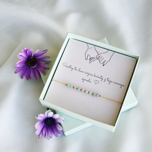 Bransoletka dla siostry z kamienia tianhe i morganitu