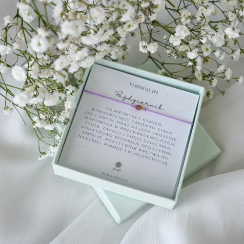 Bransoletka na urodziny - październik - turmalin