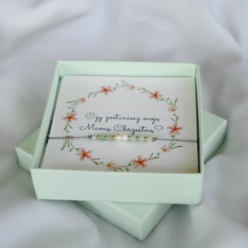 Bransoletka dla matki chrzestnej z kamienia tianhe