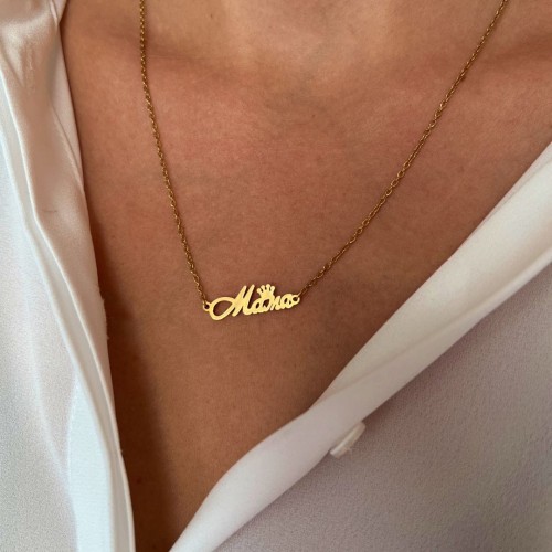 naszyjnik z napisem mama