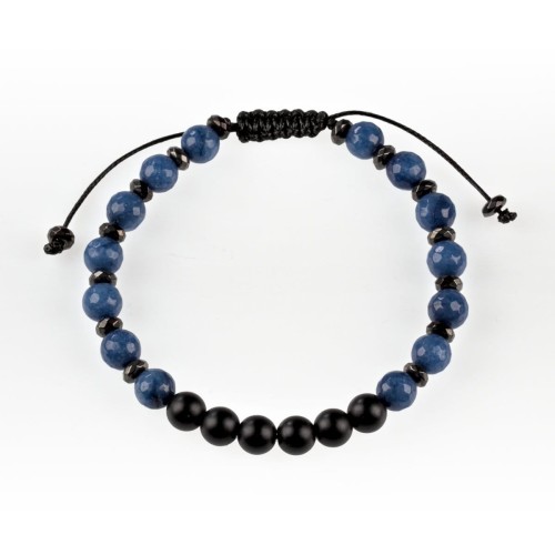 bransoletka z onyksu i jadeitów