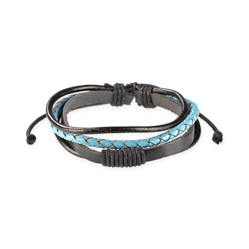 Bransoletka męska skórzana - no. 3