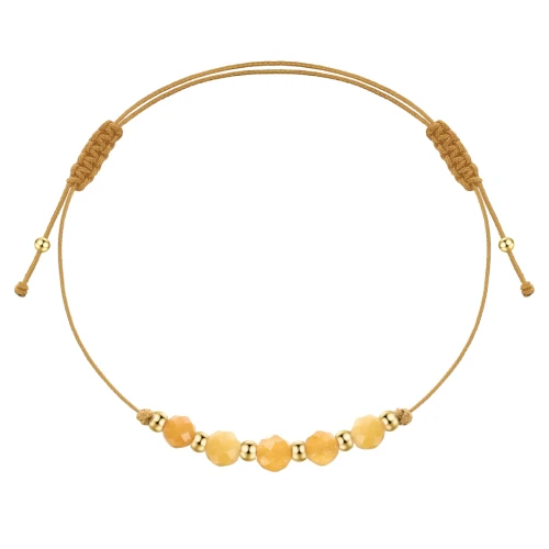 Bransoletka z żółtym topazem, roz. uniwersalny