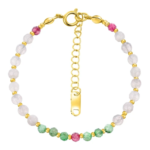 Bransoletka ze szmaragdów, turmalinów i jadeitów