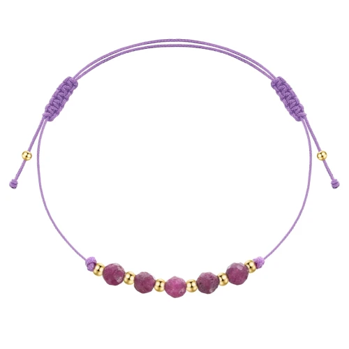 Bransoletka na komunię dla dziewczynki - rubin