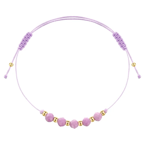 Bransoletka na komunię z fioletowej miki