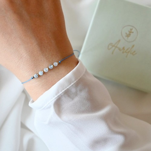 bransoletka z akwamarynu